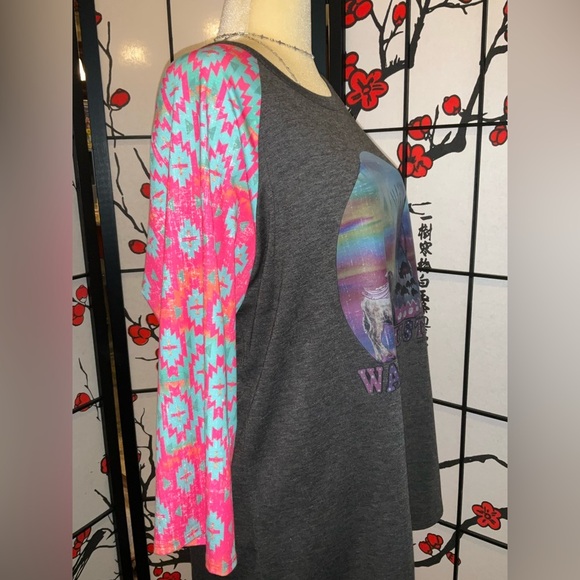 Wanderlust XXL Neon Colors Long Sleeve Blouse - Picture 3 of 7